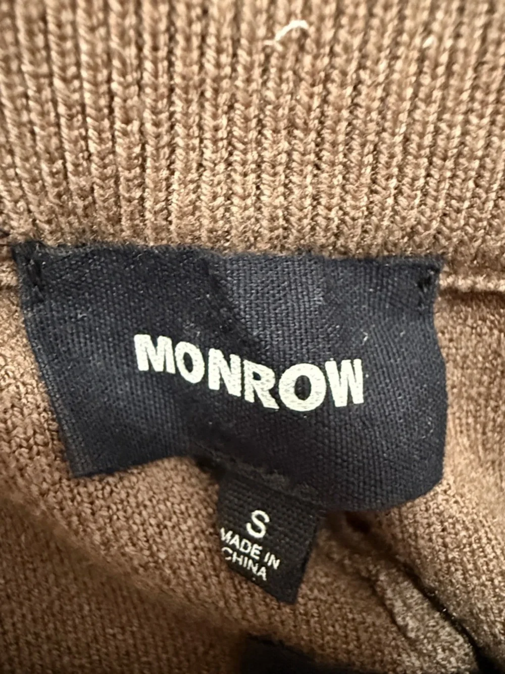 Monrow Women’s Tan Knit Jogger Pull On Sweatpants size Small